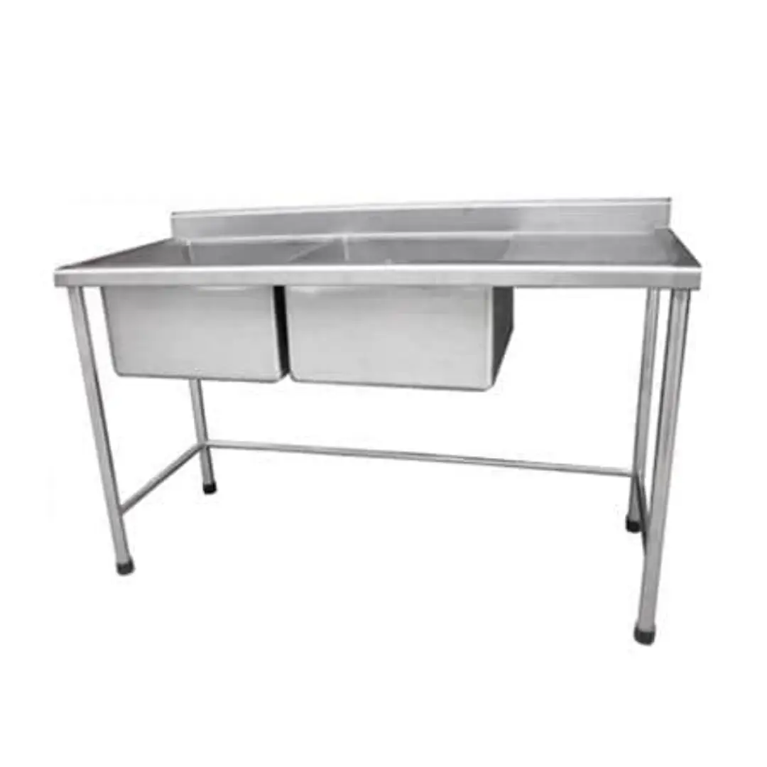 Lavadero industrial de uno o dos pozos con escurridor - Imagen 2